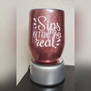 Custom wine tumbler in rosegold (Regular)